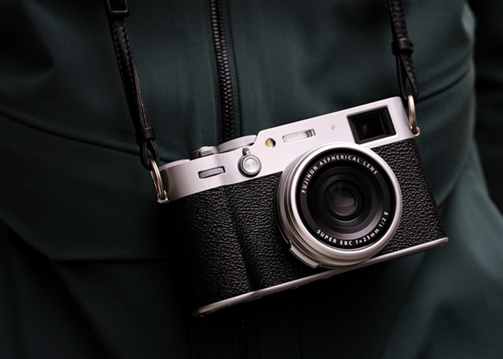 Fujifilm X100VI on a model